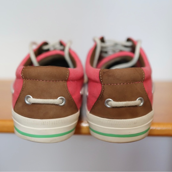 Polo Ralph Lauren Men's Salmon Sneakers Faded Canvas Leather | 9D - Picture 8 of 14